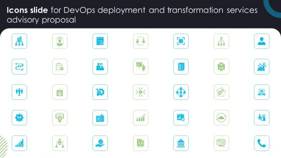 Icons Slide For Devops Deployment And Transformation Services Advisory Proposal Graphics PDF Icons Slide For Devops Deployment And Transformation Services Advisory Proposal Graphics PDF