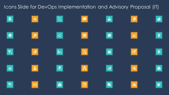 Icons Slide For Devops Implementation And Advisory Proposal IT Demonstration PDF