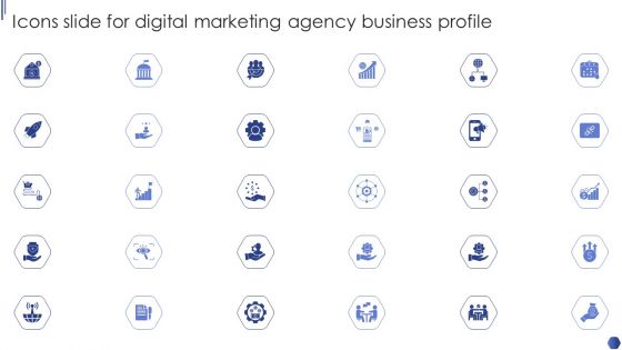 Icons Slide For Digital Marketing Agency Business Profile Topics PDF