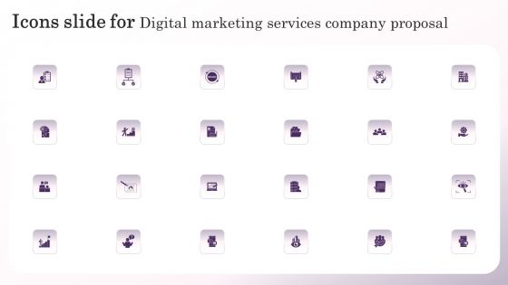 Icons Slide For Digital Marketing Services Company Proposal Clipart PDF