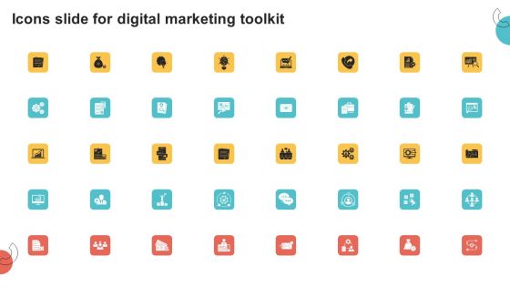 Icons Slide For Digital Marketing Toolkit Graphics PDF