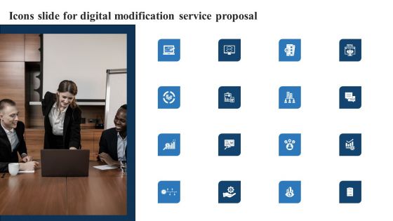 Icons Slide For Digital Modification Service Proposal Rules PDF