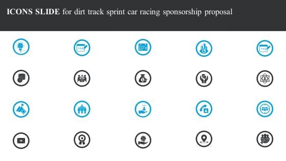 Icons Slide For Dirt Track Sprint Car Racing Sponsorship Proposal Information PDF