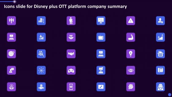 Icons Slide For Disney Plus OTT Platform Company Summary Ppt Gallery Outfit PDF