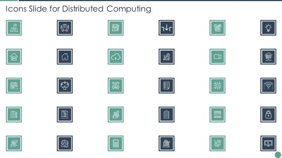 Icons Slide For Distributed Computing Background PDF