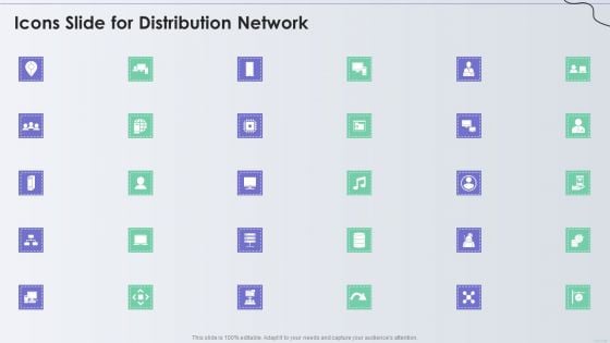 Icons Slide For Distribution Network Diagrams PDF