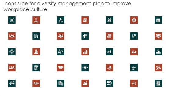 Icons Slide For Diversity Management Plan To Improve Workplace Culture Pictures PDF