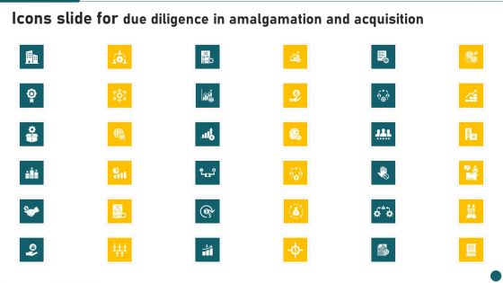 Icons Slide For Due Diligence In Amalgamation And Acquisition Structure PDF