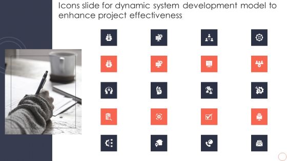 Icons Slide For Dynamic System Development Model To Enhance Project Effectiveness Ideas PDF