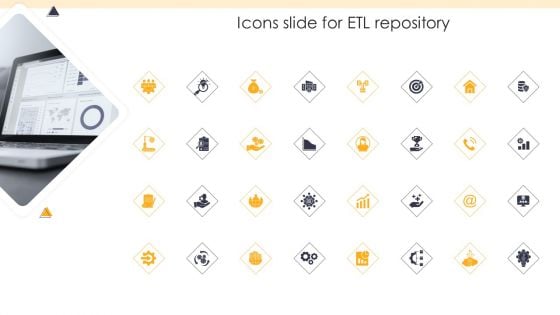 Icons Slide For ETL Repository Ppt PowerPoint Presentation Picture PDF