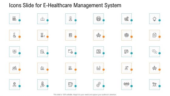 Icons Slide For E Healthcare Management System Formats PDF