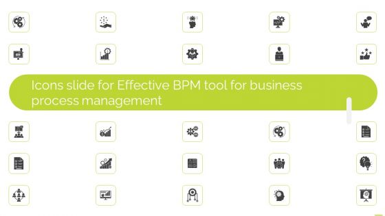 Icons Slide For Effective BPM Tool For Business Process Management Topics PDF