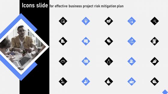 Icons Slide For Effective Business Project Risk Mitigation Plan Guidelines PDF