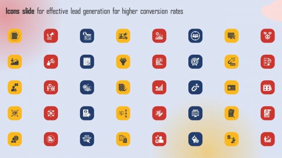 Icons Slide For Effective Lead Generation For Higher Conversion Rates Structure PDF
