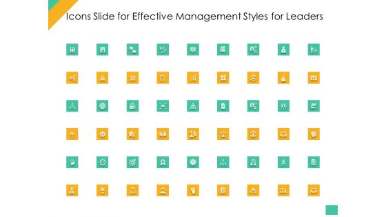 Icons Slide For Effective Management Styles For Leaders Graphics PDF