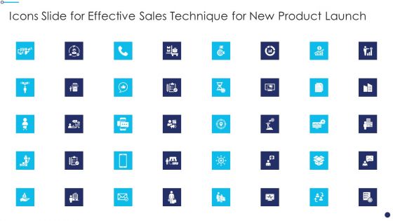 Icons Slide For Effective Sales Technique For New Product Launch Microsoft PDF