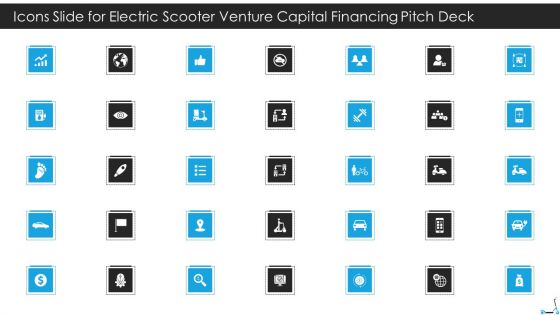 Icons Slide For Electric Scooter Venture Capital Financing Pitch Deck Structure PDF