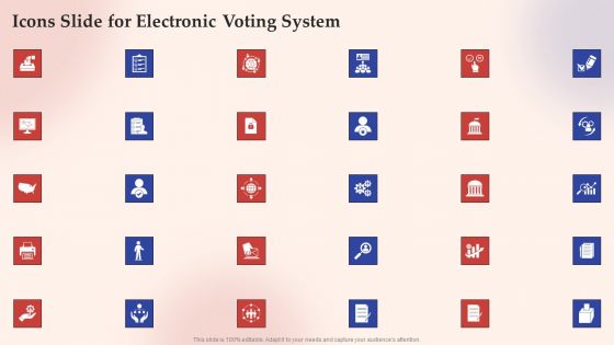 Icons Slide For Electronic Voting System Elements PDF