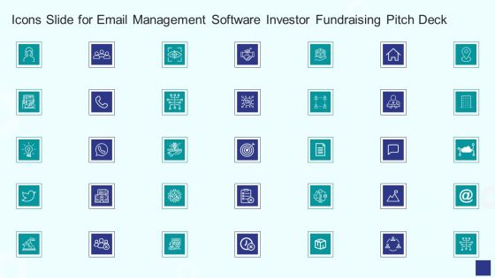 Icons Slide For Email Management Software Investor Fundraising Pitch Deck Structure PDF