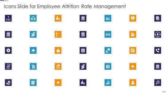 Icons Slide For Employee Attrition Rate Management Introduction PDF