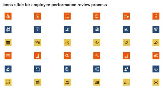 Icons Slide For Employee Performance Review Process Sample PDF