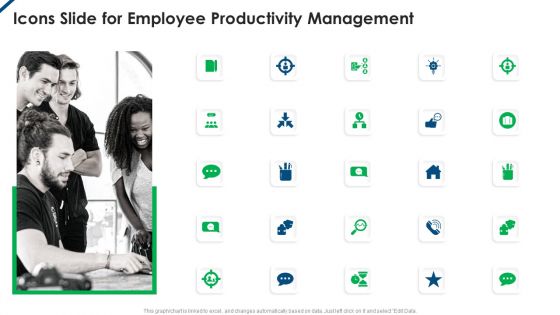 Icons Slide For Employee Productivity Management Infographics PDF