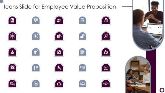 Icons Slide For Employee Value Proposition Sample PDF