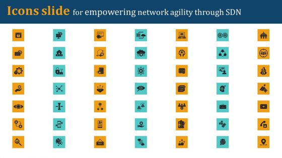 Icons Slide For Empowering Network Agility Through SDN Icons PDF