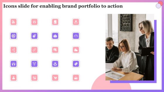 Icons Slide For Enabling Brand Portfolio To Action Ppt Model Visuals PDF