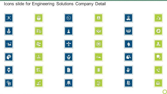 Icons Slide For Engineering Solutions Company Detail Sample PDF