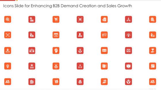 Icons Slide For Enhancing B2B Demand Creation And Sales Growth Demonstration PDF