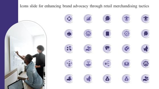 Icons Slide For Enhancing Brand Advocacy Through Retail Merchandising Tactics Template PDF
