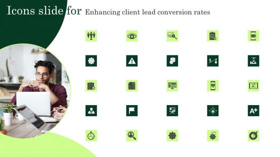 Icons Slide For Enhancing Client Lead Conversion Rates Download PDF