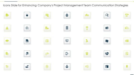 Icons Slide For Enhancing Companys Project Management Team Communication Portrait PDF