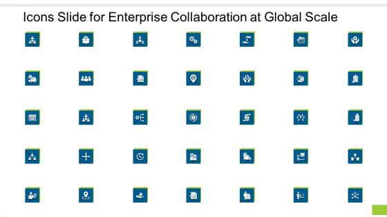 Icons Slide For Enterprise Collaboration At Global Scale Ppt Model Diagrams PDF