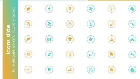 Icons Slide For Enterprise Communication Tactics Structure PDF