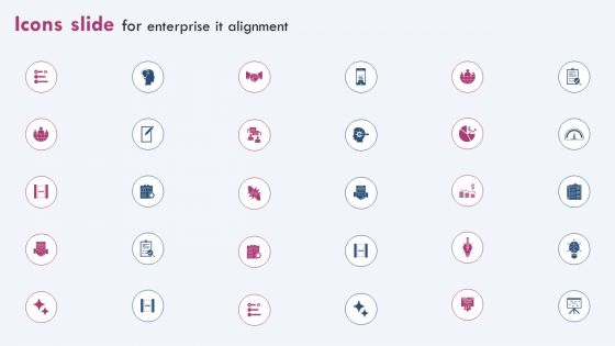 Icons Slide For Enterprise IT Alignment Ppt PowerPoint Presentation File Portfolio PDF