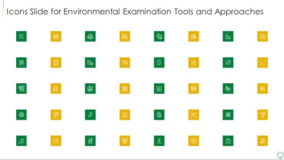 Icons Slide For Environmental Examination Tools And Approaches Slides PDF