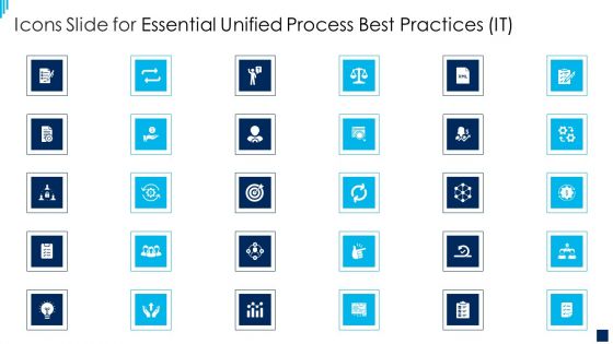 Icons Slide For Essential Unified Process Best Practices IT Pictures PDF