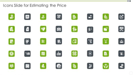 Icons Slide For Estimating The Price Ideas PDF