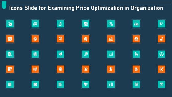 Icons Slide For Examining Price Optimization In Organization Ppt Inspiration Template PDF