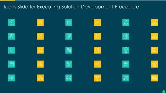 Icons Slide For Executing Solution Development Procedure Template PDF