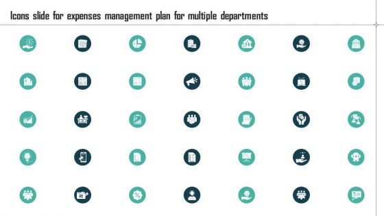 Icons Slide For Expenses Management Plan For Multiple Departments Template PDF