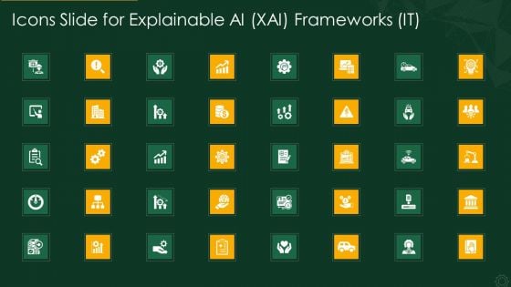 Icons Slide For Explainable AI XAI Frameworks IT Summary PDF