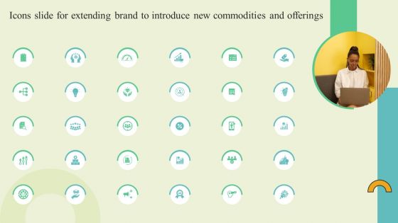 Icons Slide For Extending Brand To Introduce New Commodities And Offerings Diagrams PDF