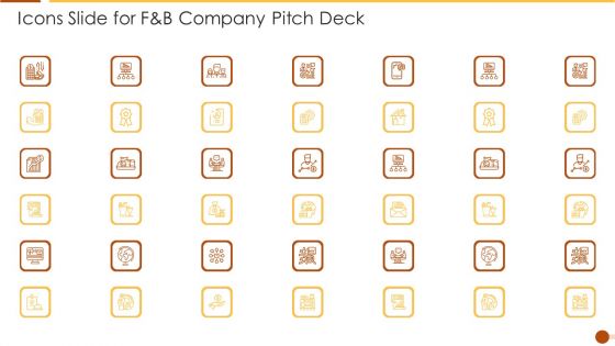 Icons Slide For F And B Company Pitch Deck Sample PDF