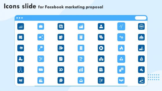Icons Slide For Facebook Marketing Proposal Ppt Styles Slides PDF