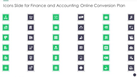 Icons Slide For Finance And Accounting Online Conversion Plan Guidelines PDF