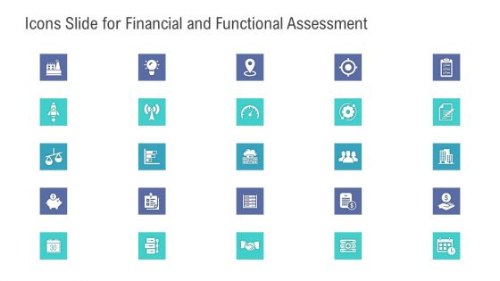 Icons Slide For Financial And Functional Assessment Ppt File Outfit PDF