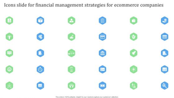 Icons Slide For Financial Management Strategies For Ecommerce Companies Microsoft PDF